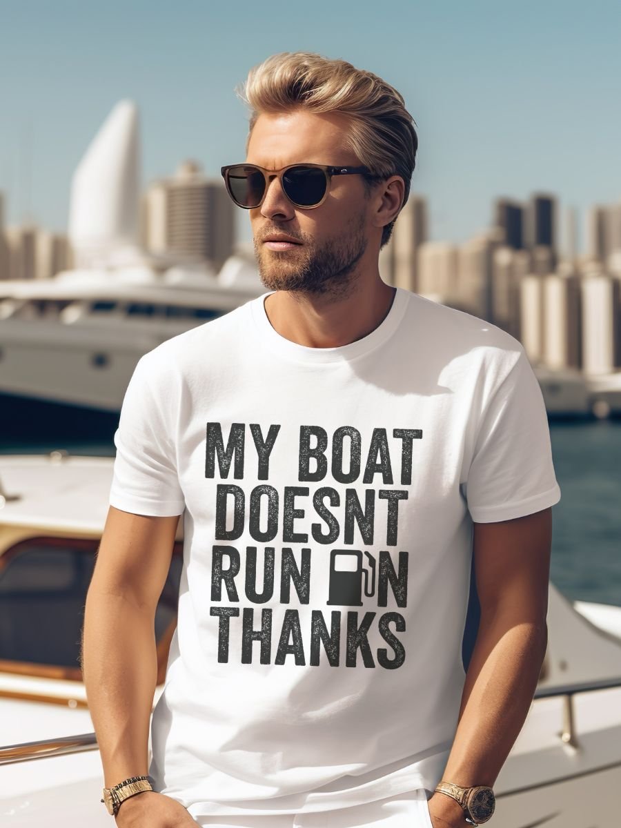 My Boat Doesn't Run on Thanks Gildan 64000 Unisex Tshirt product image (1)