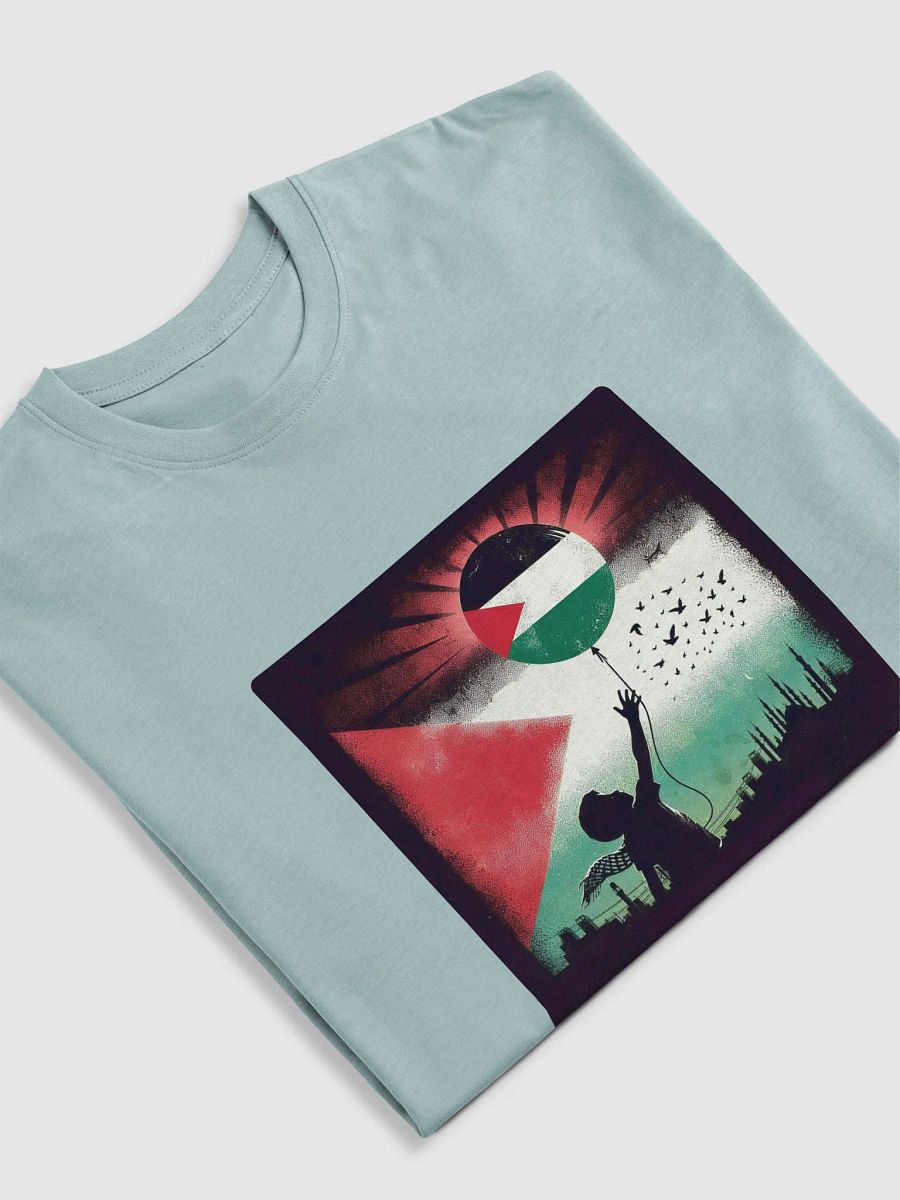 Palestinian Flag Balloon Silhouette Tee | Free Palestine AI Work product image (29)