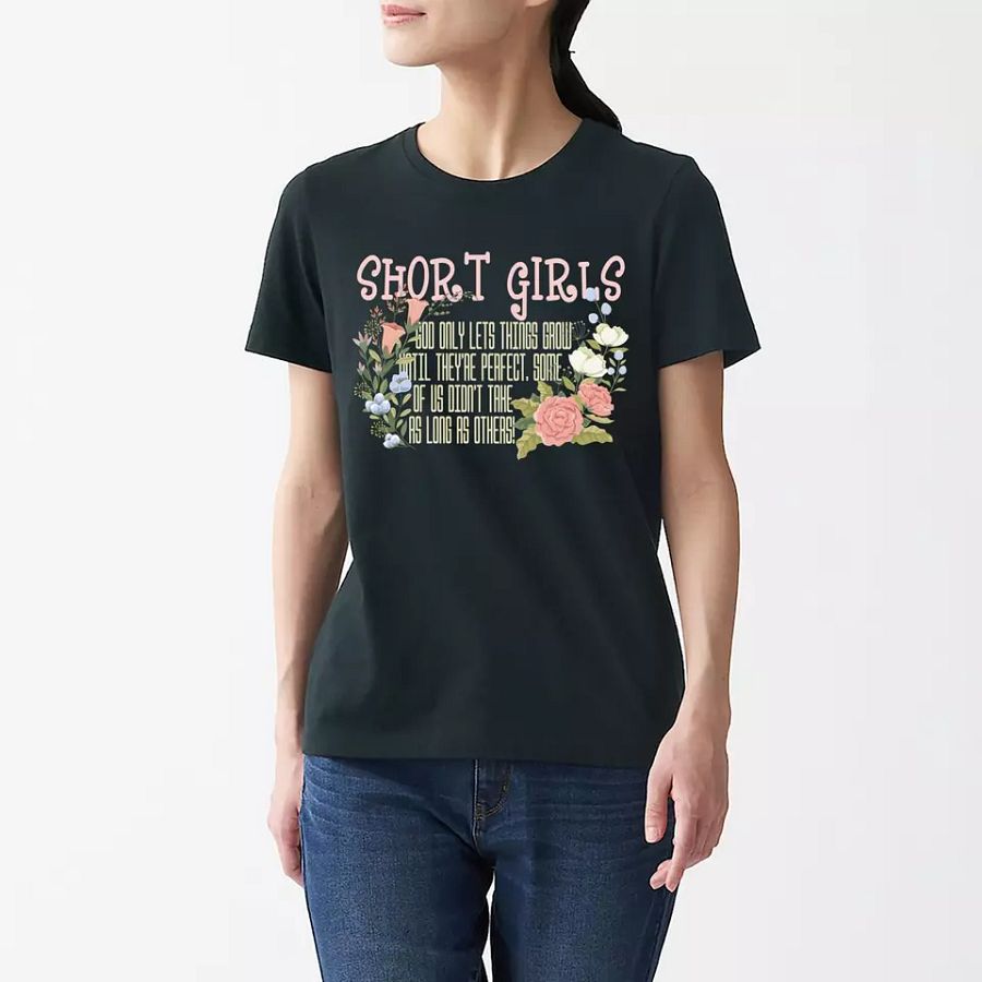 Floral Short Girls God Only Lets Things Grow Flower Vintage T Shirt Men Women product image (4)