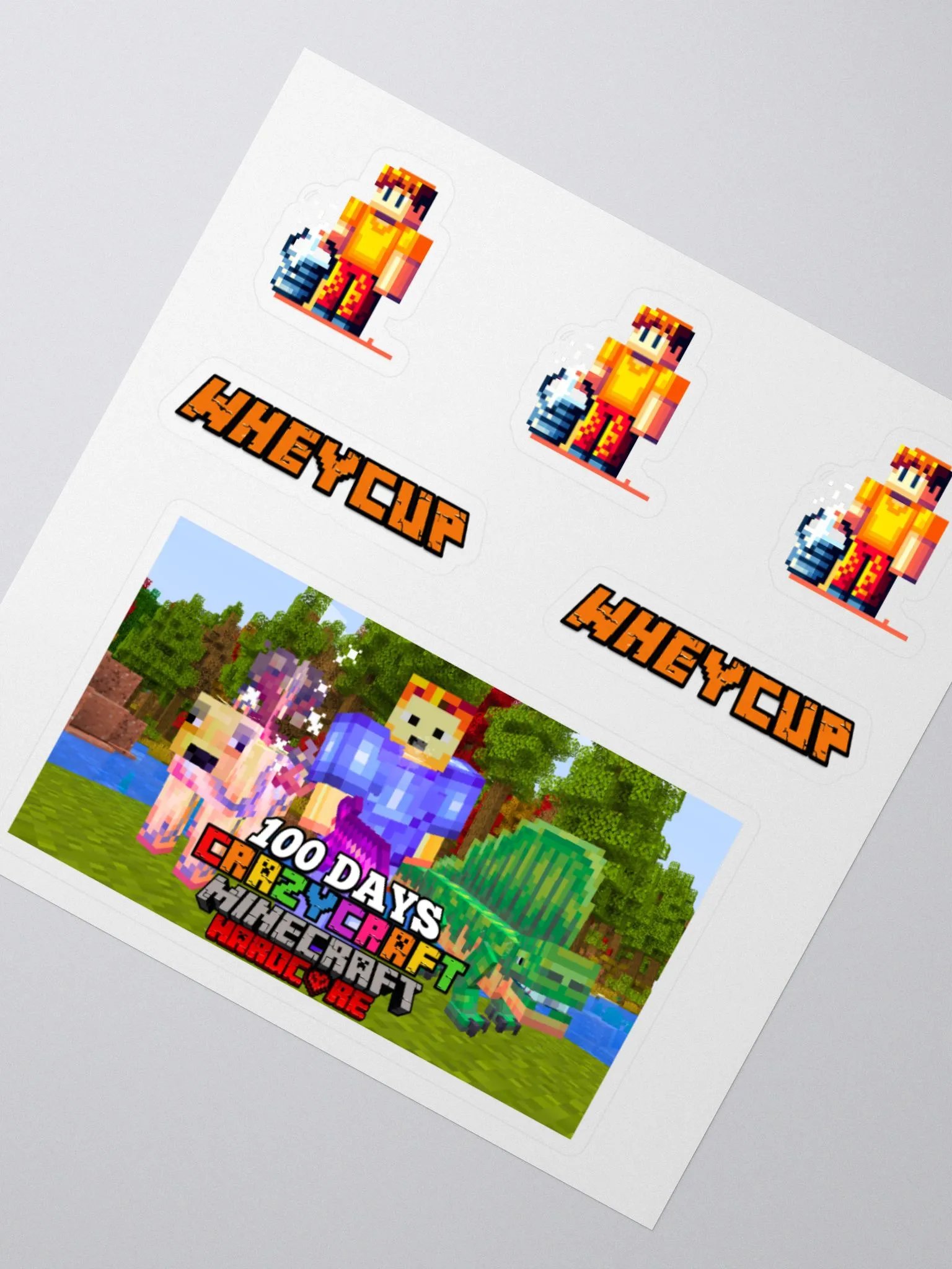Wheycup CRAZYCRAFT 100 DAYS Sticker Sheet product image (4)