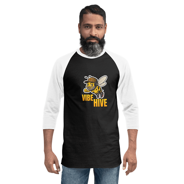 Bearded Buzz: VIBE HIVE Edition Raglan Tee product image (2)