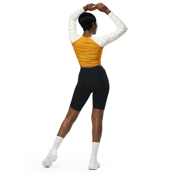 CUFK Pizza All-Over Print Recycled Long Sleeve Crop Top product image (2)