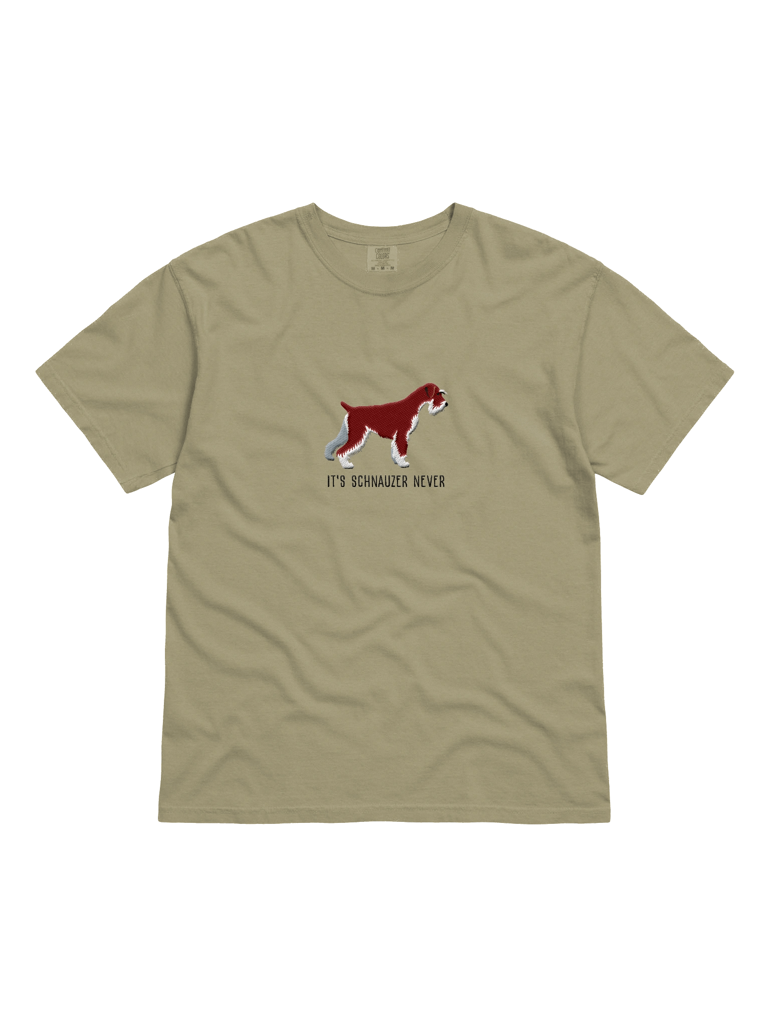 It's Schnauzer Never T-Shirt(Embroidered) of a Standard Schnauzer(Chocolate) product image (3)