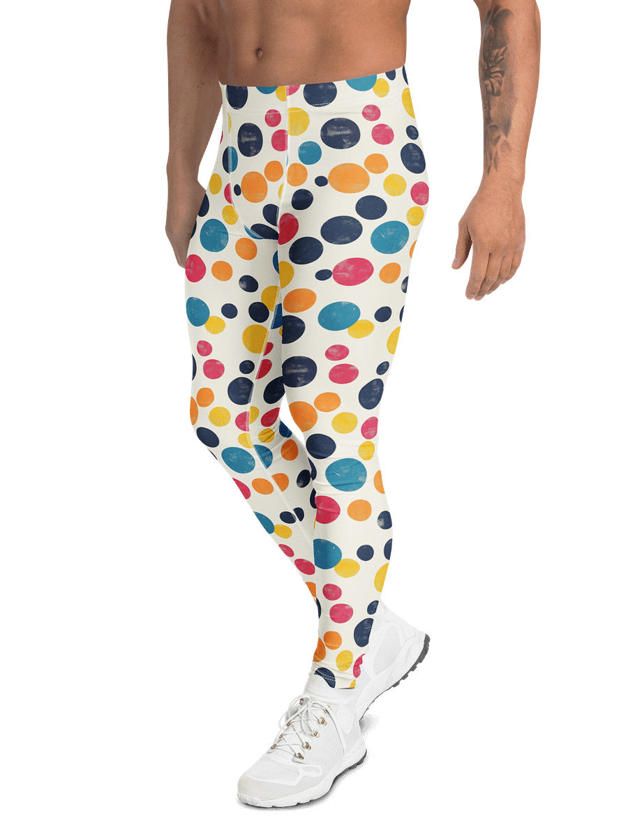 Polka Dot Illusion Vintage Retro Men's Leggings product image (4)