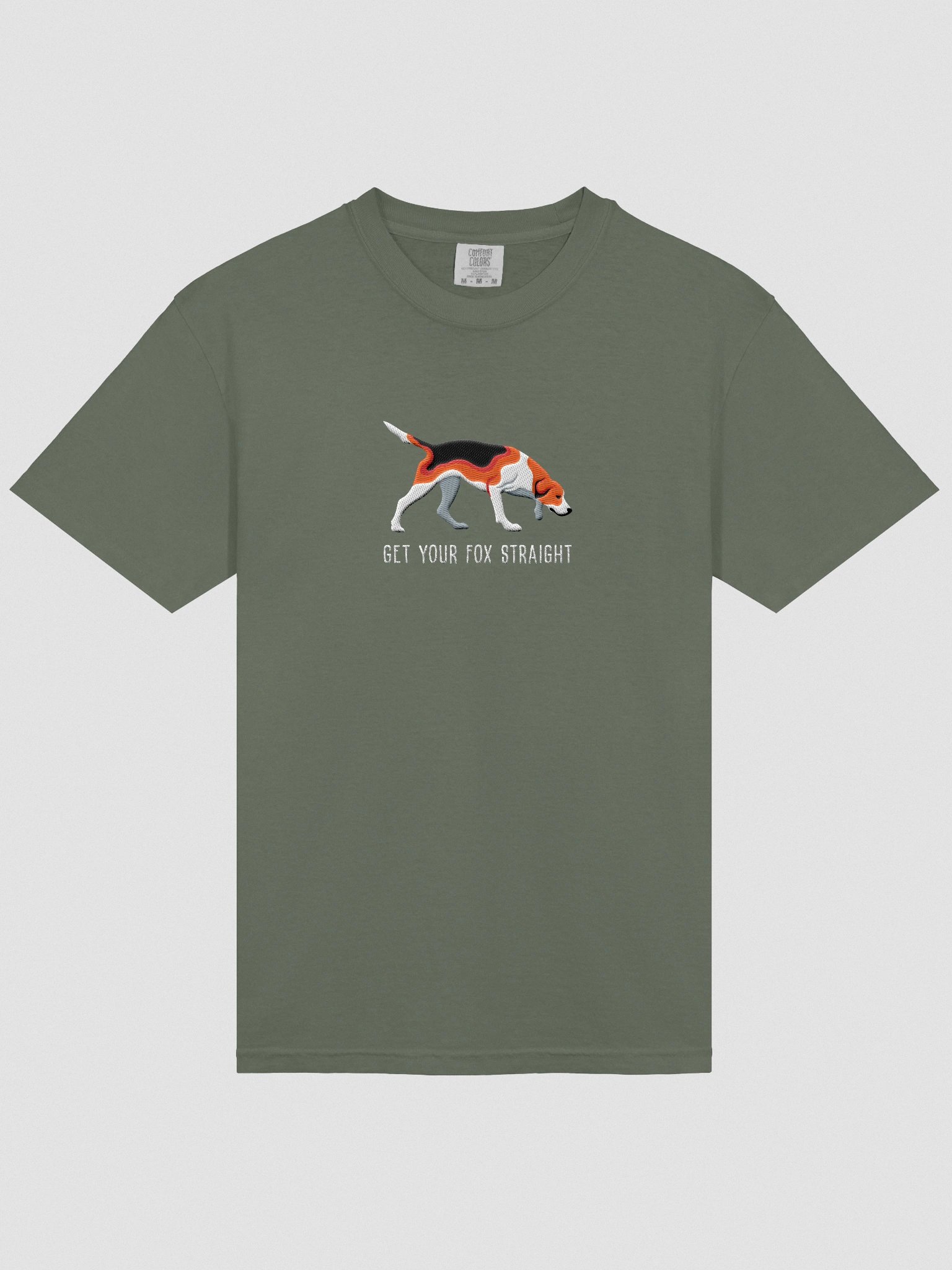 Get Your Fox Straight T-Shirt(Embroidered) of an American Foxhound(Tricolor) product image (6)