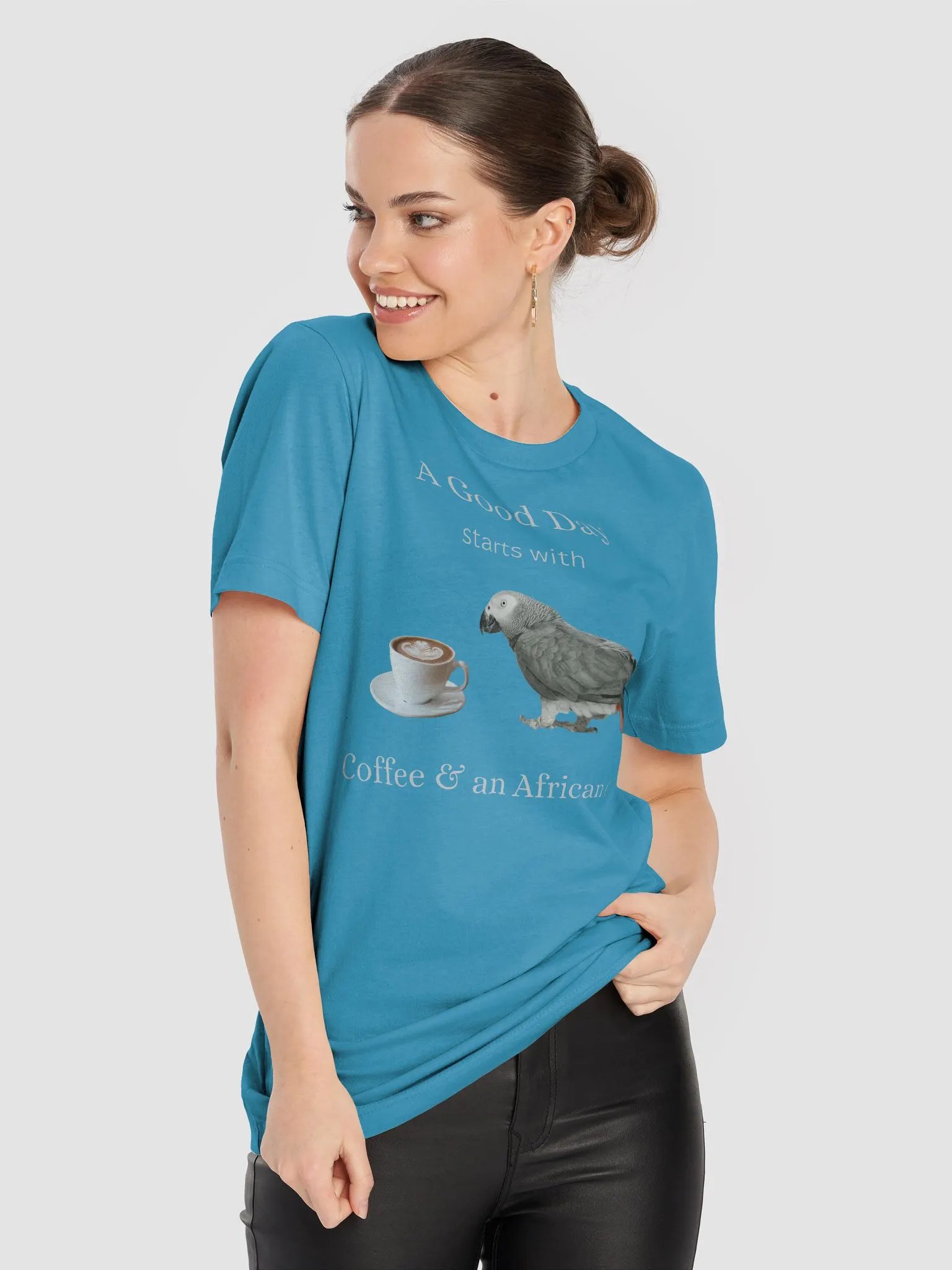 Coffee & Parrot Unisex T-Shirt product image (4)