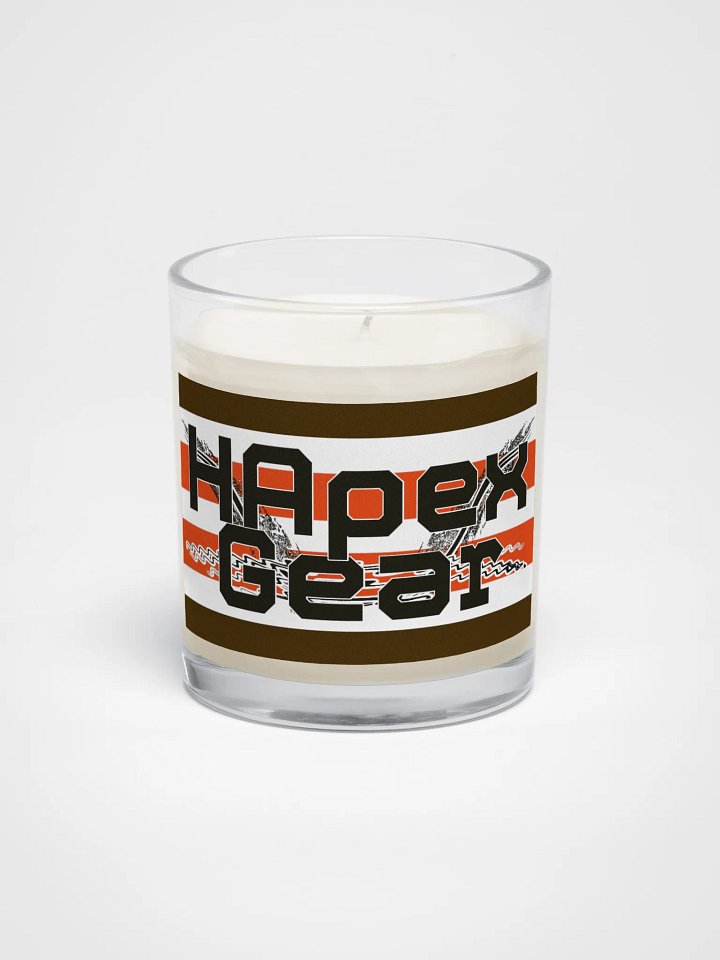 Black HApex Gear Black Logo - Soy Wax Candle In A Clear Glass Jar product image (1)