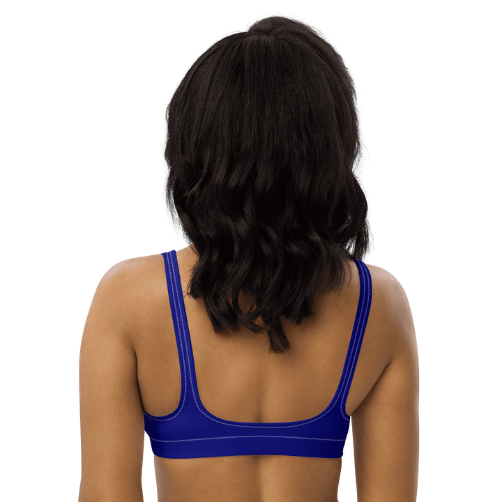 Plain Color Navy Blue Padded Bikini Top product image (2)