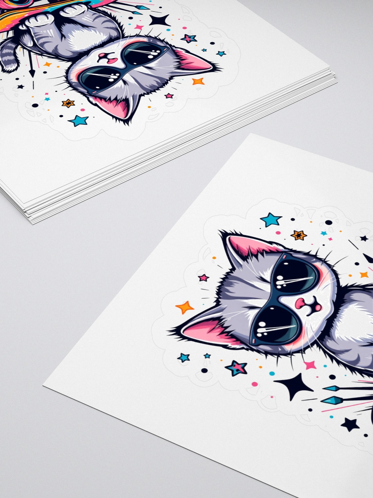 Cool Cat Skateboard Vinyl Stickers product image (11)