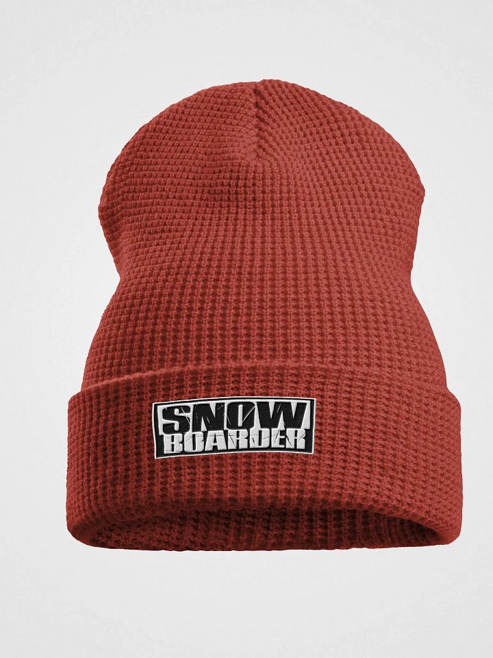 Snowboarder Logo | Cuffed Waffle Beanie product image (1)