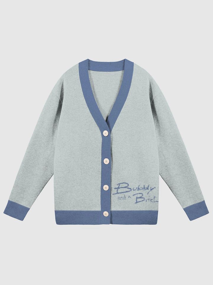 Bubbly and a B*tch (sm. duotone light blue) knitwear cardigan product image (3)
