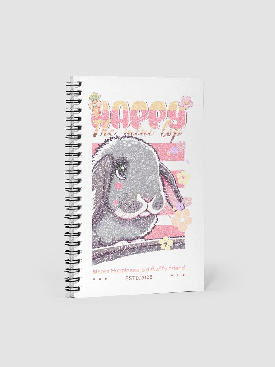 Happy The Mini Lop Spiral Notebook product image (1)