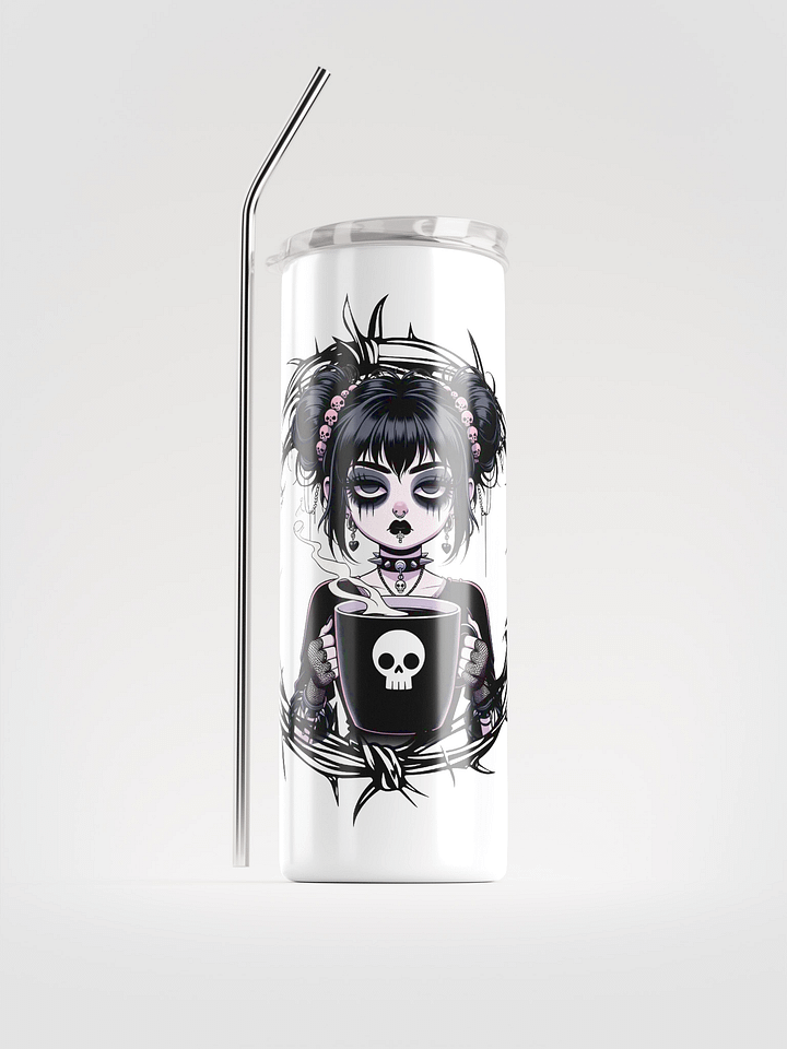 Bitter But Sweet Goth Coffee Girl Steel Tumbler product image (1)