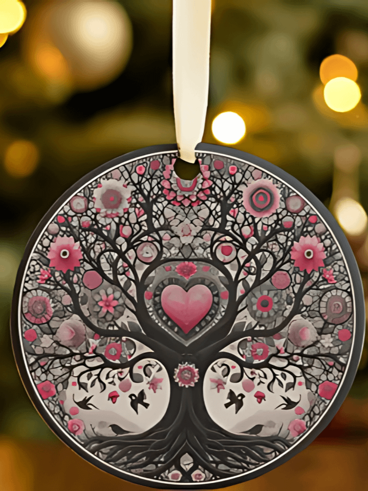 Love Tree Valentine Ornament Sublimation Design – high-quality 300 DPI PNG digital download product image (1)