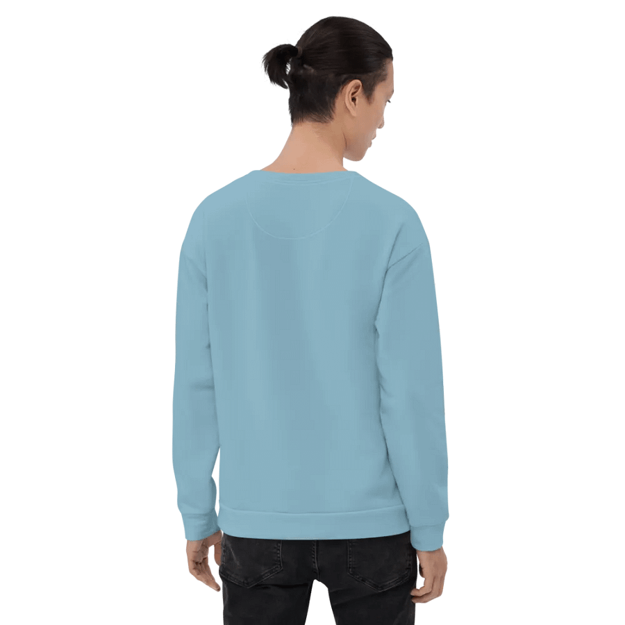 Plain Light Blue Soft Summer Unisex Recycled Polyester Heavyweight Premium Sweatshirt by Treasure Pie product image (8)