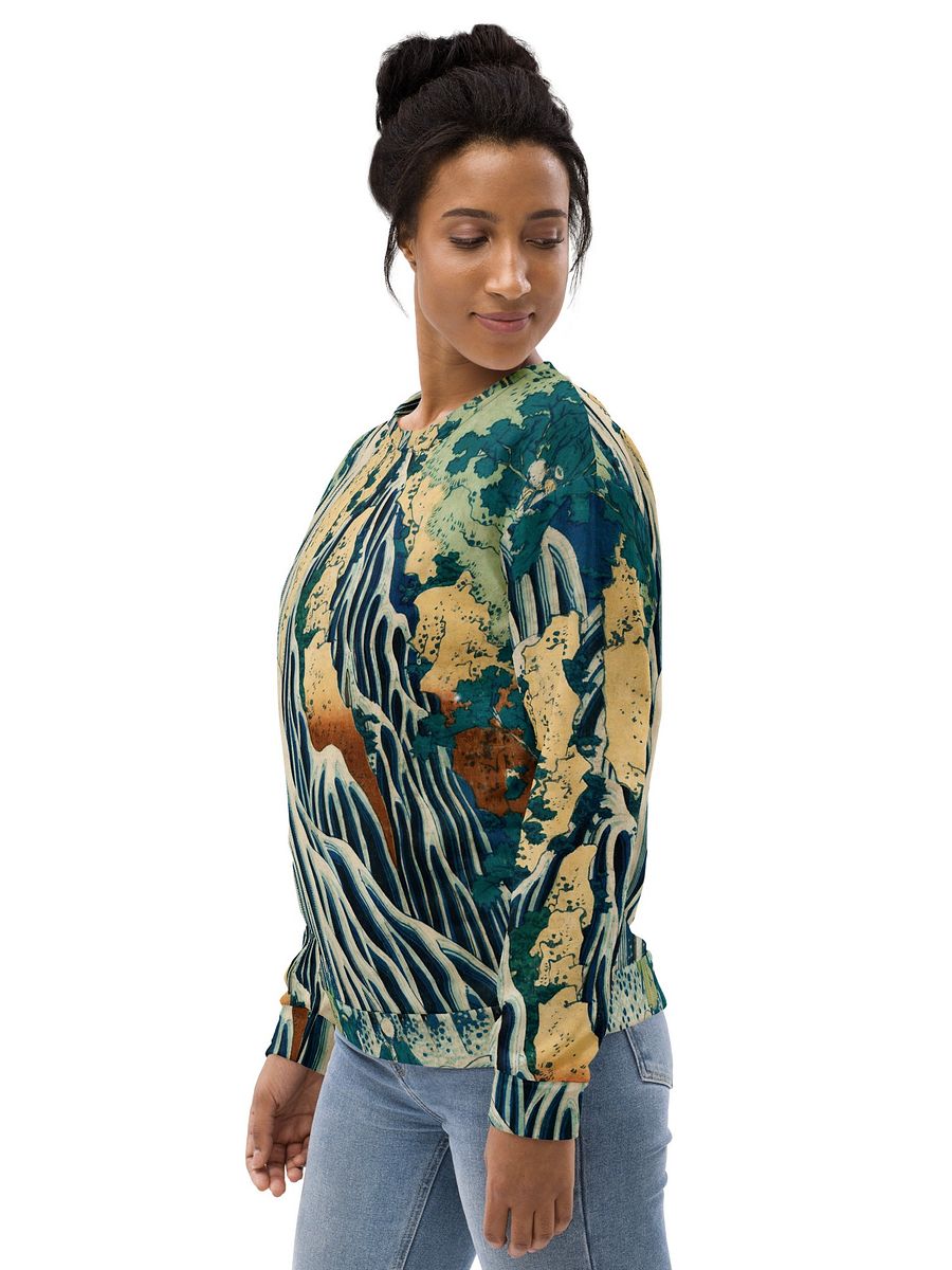 Kirifuri Falls at Mount Kurokami All-Over Print Recycled Unisex Sweatshirt product image (8)