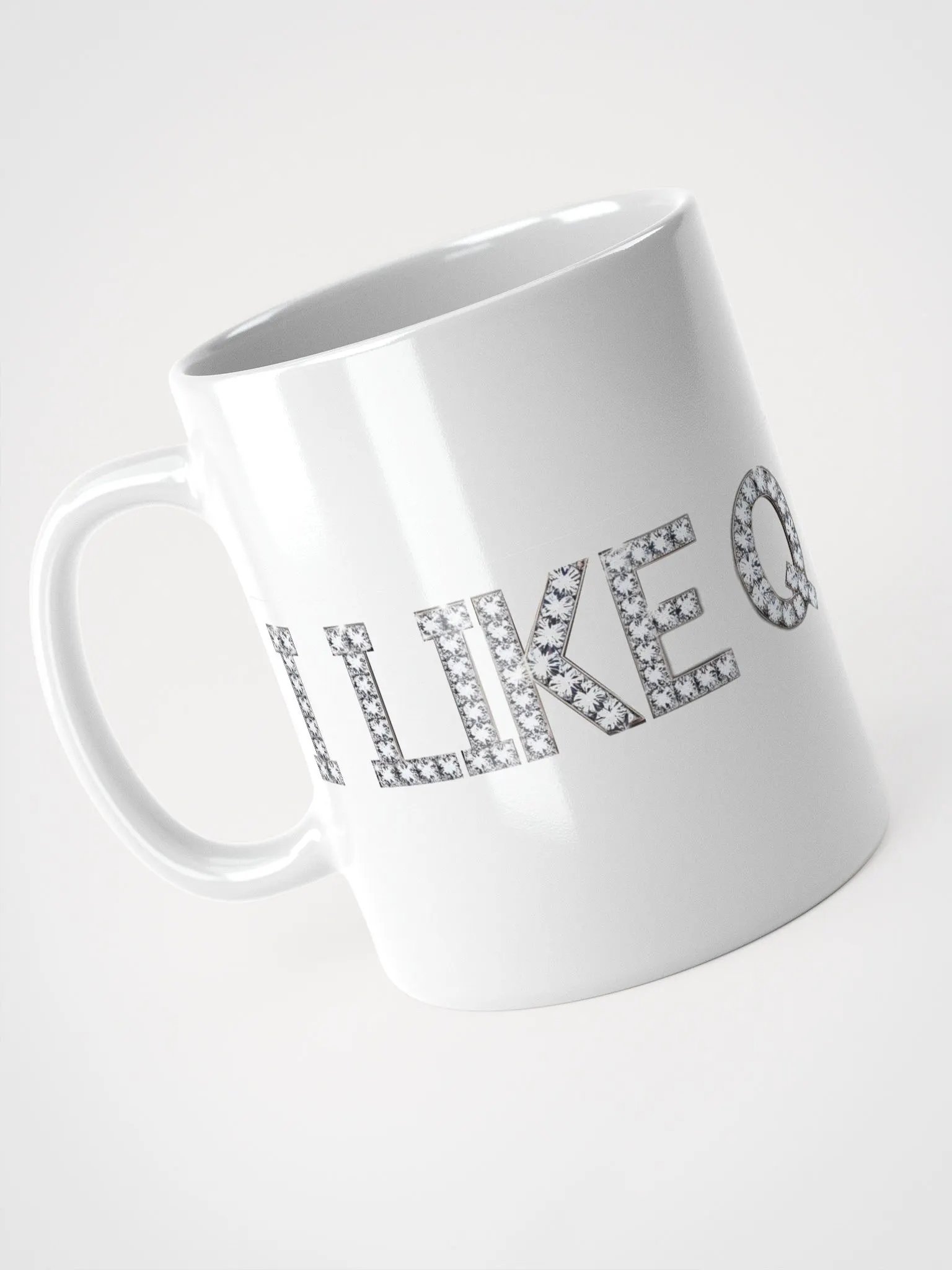 Diamond LIKE Q White Glossy Mug product image (1)
