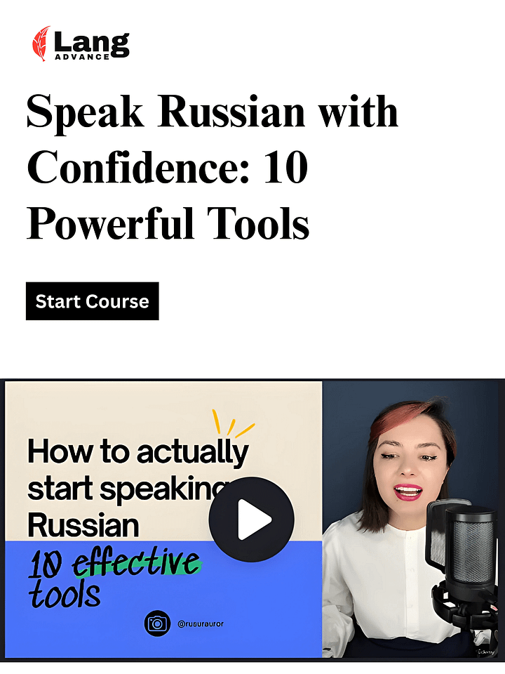 How To Actually Start Speaking Russian - 10 Effective Tools product image (1)