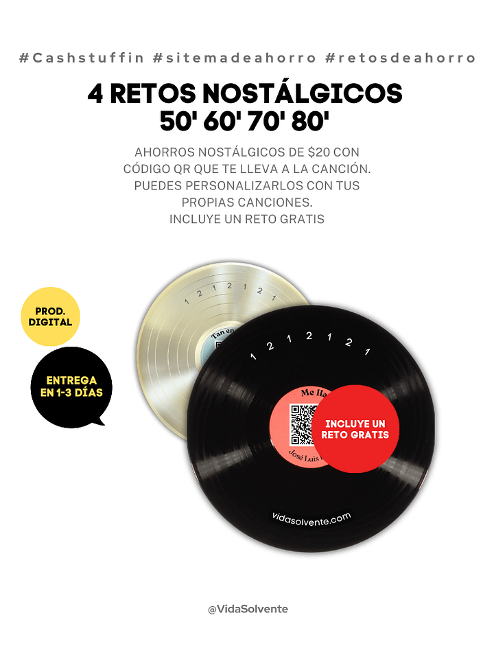 4 AHORROS NOSTÁLGICOS de los 50' 60' 70' 80' product image (1)