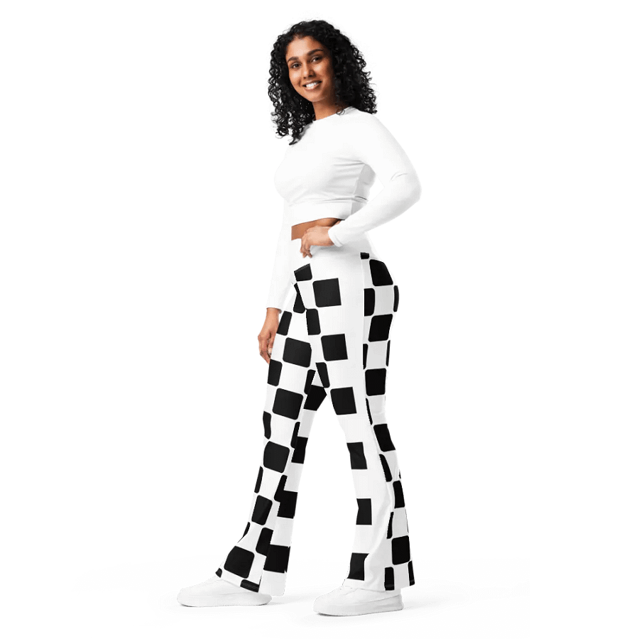 Checker Pattern Flare Pants product image (9)