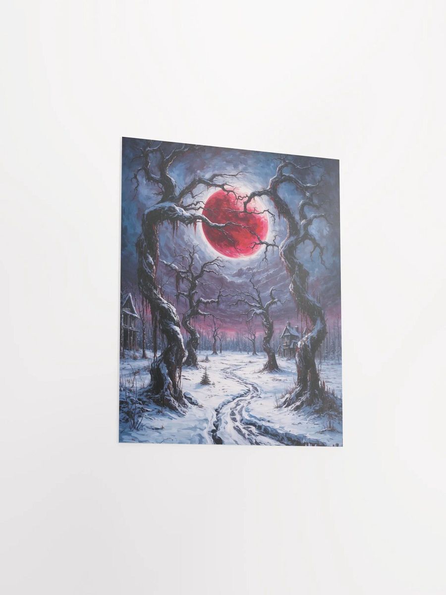 Crimson Moonlit Winter Poster product image (18)