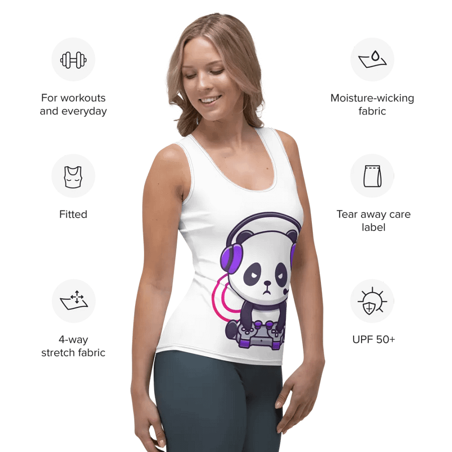 Womens Roro Panda Tank Top product image (7)