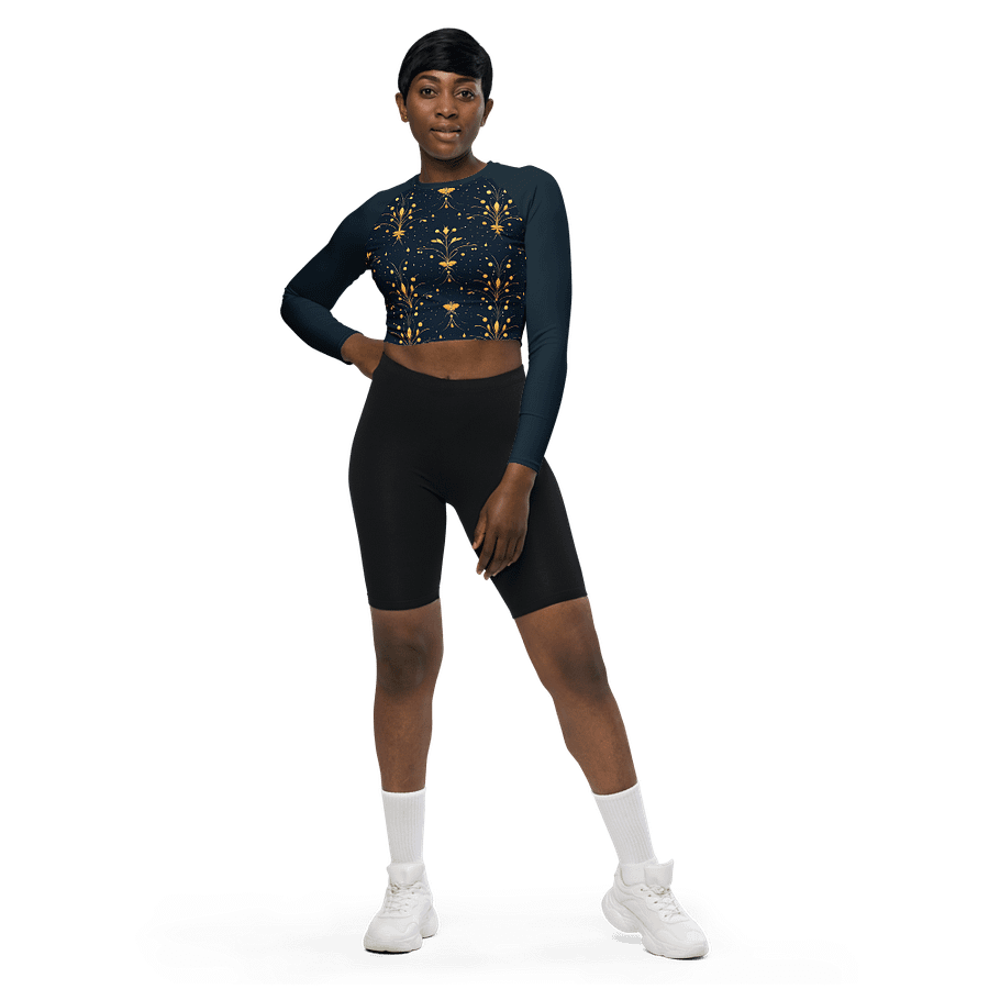 Dhyana - Crop Top Long Sleeve - Blue product image (1)