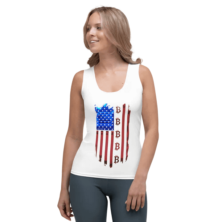 Bitcoin Flag All-Over Print Women's Tank Top product image (1)