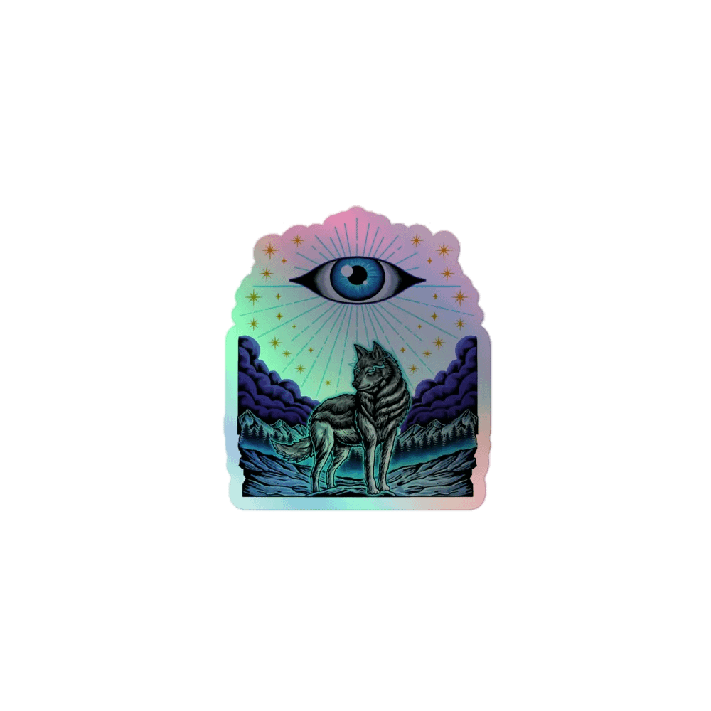 Quixotic Vision Wolf Sky Sticker product image (2)