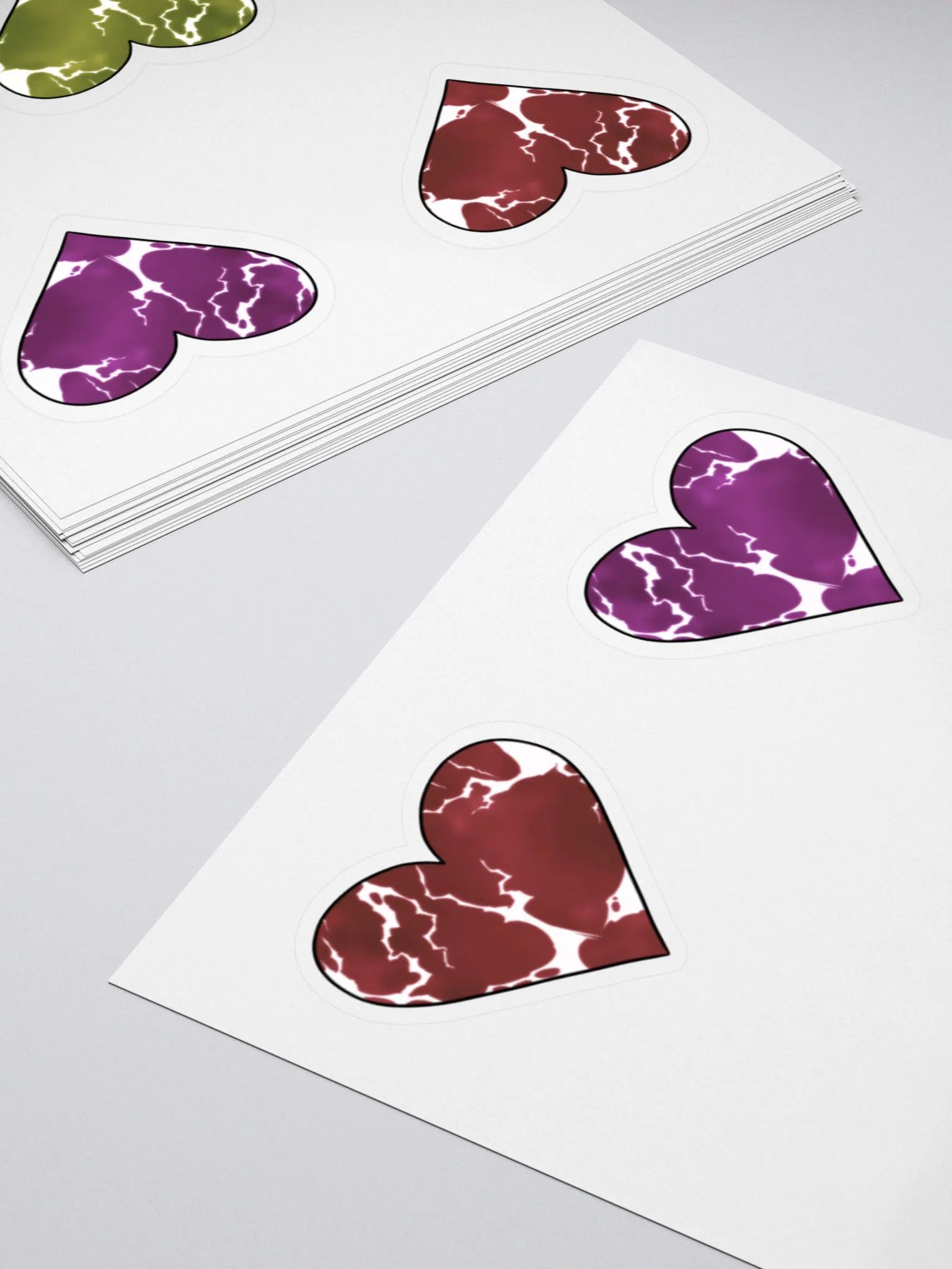 Warm Colored Lightning Hearts Sticker Pack product image (4)