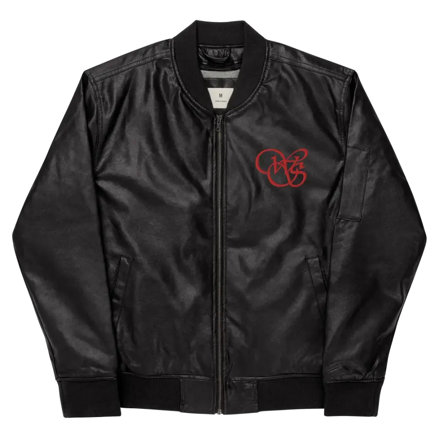 WS Faux Leather Bomber Jacket product image (10)