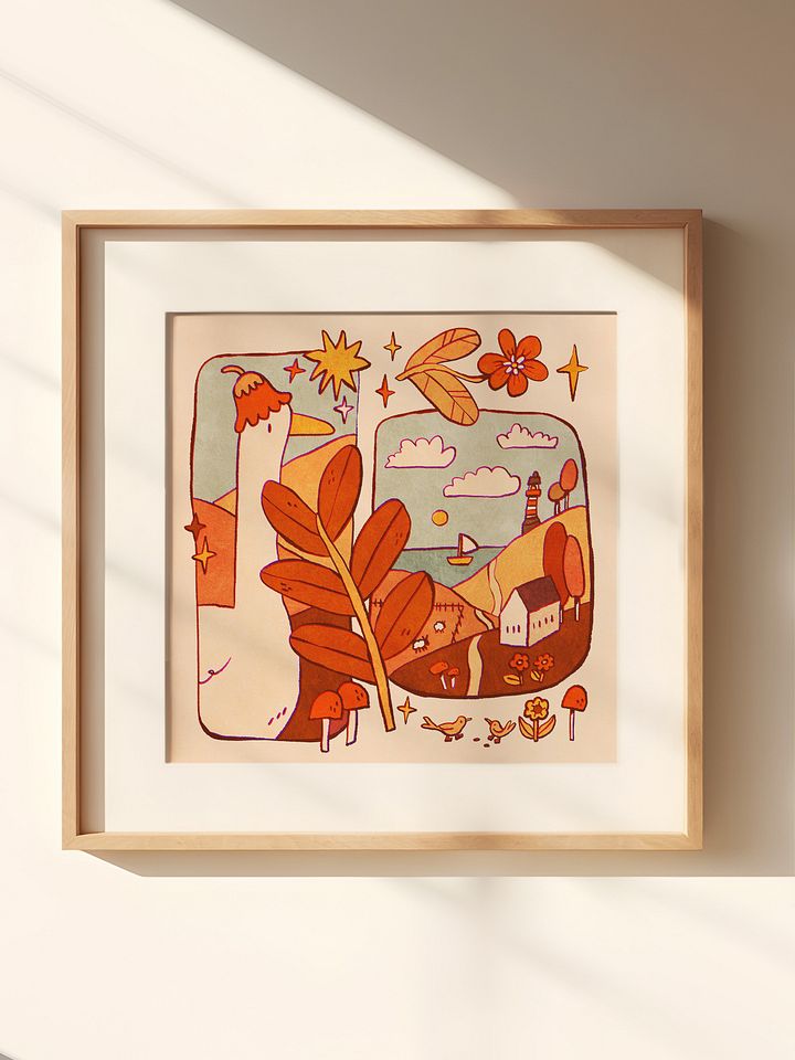 Goose & Landscape Print product image (1)