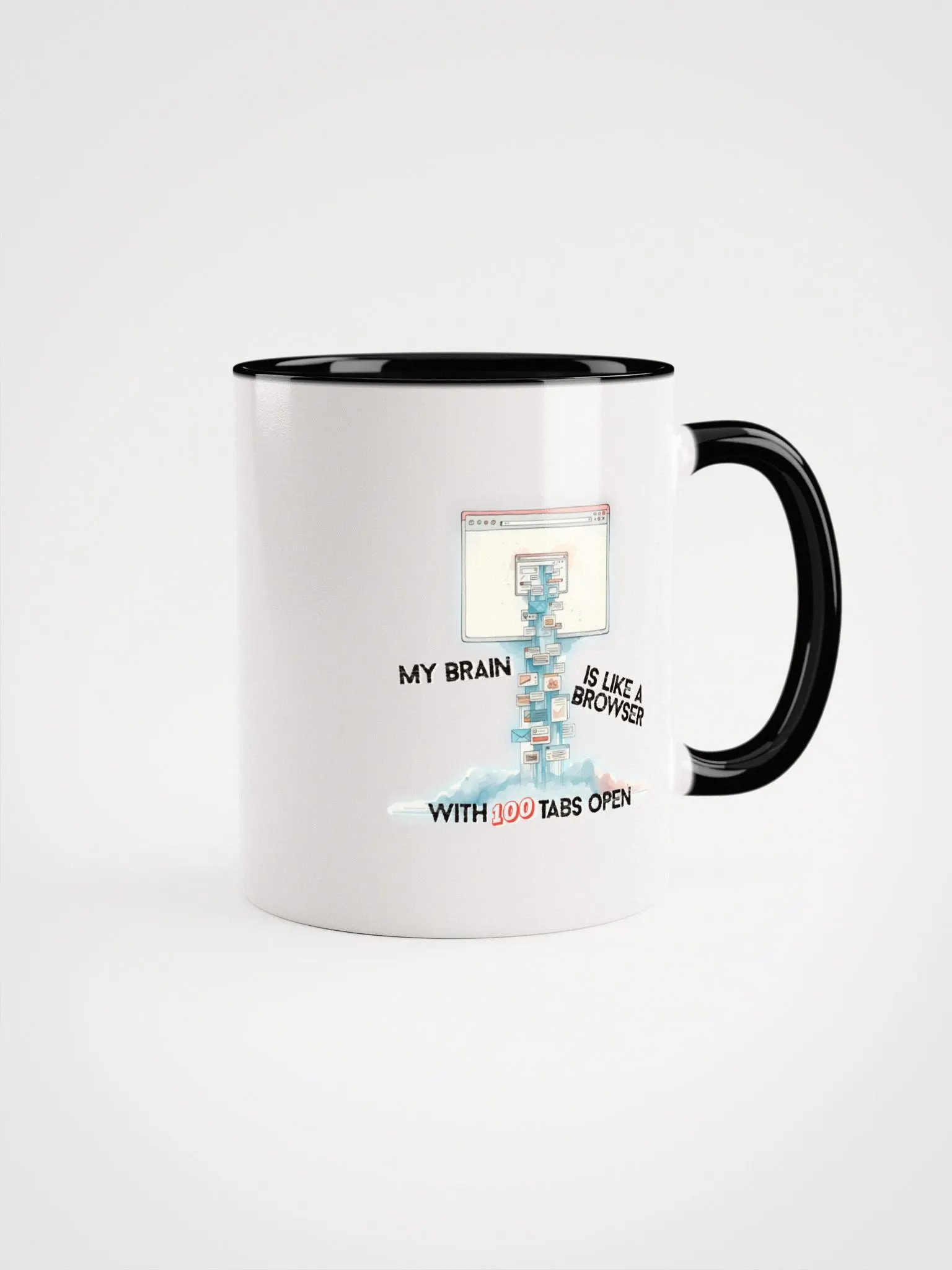 100 Tabs Open Ceramic Mug with Color Inside product image (1)