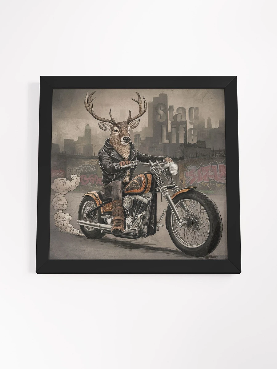 Stag Life Motorcycle Stag Framed Art Print product image (20)