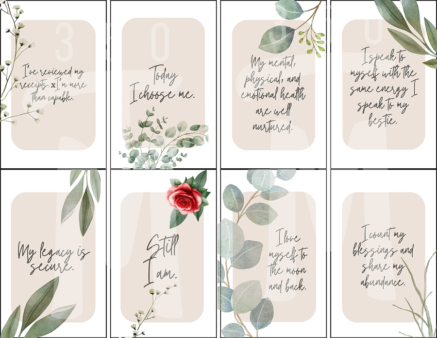 Eucalyptus Rose Affirmation & Week Planner Bundle product image (3)