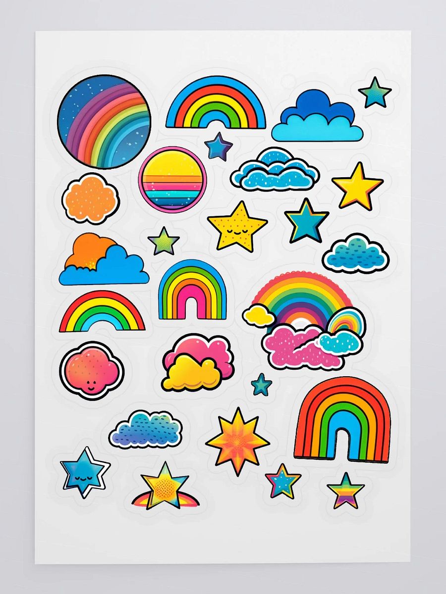 Moon, Stars, and Rainbows Sticker Sheet product image (3)