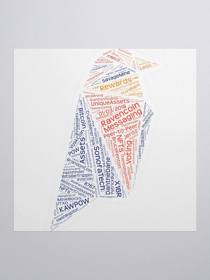 Ravencoin Logo in Words - Sticker product image (1)