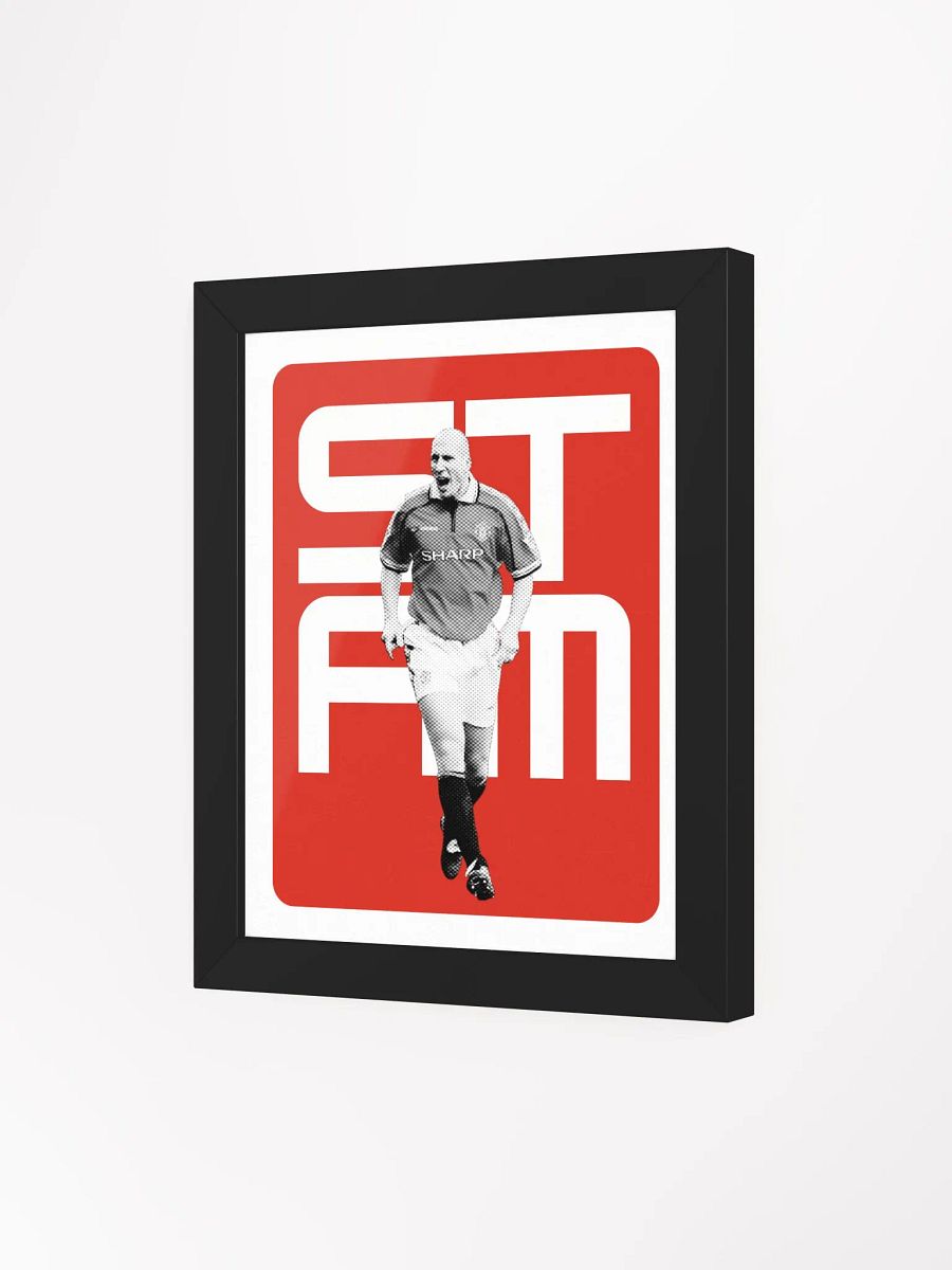 Jaap Stam BW Manchester United Name Art Framed Print product image (3)