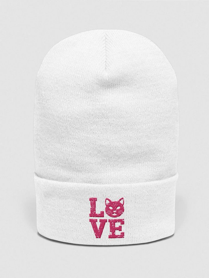 Love Cat Cuffed Beanie product image (1)
