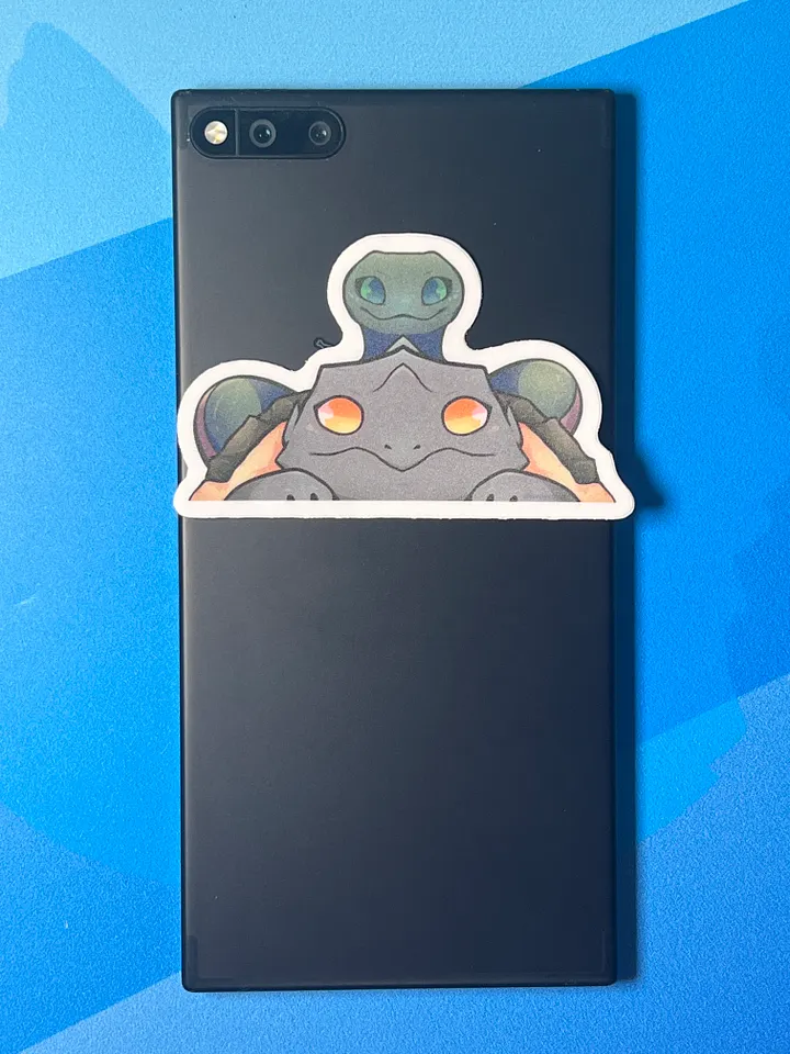 Four Symbols - Black Tortoise - Baby Peeker Sticker product image (2)