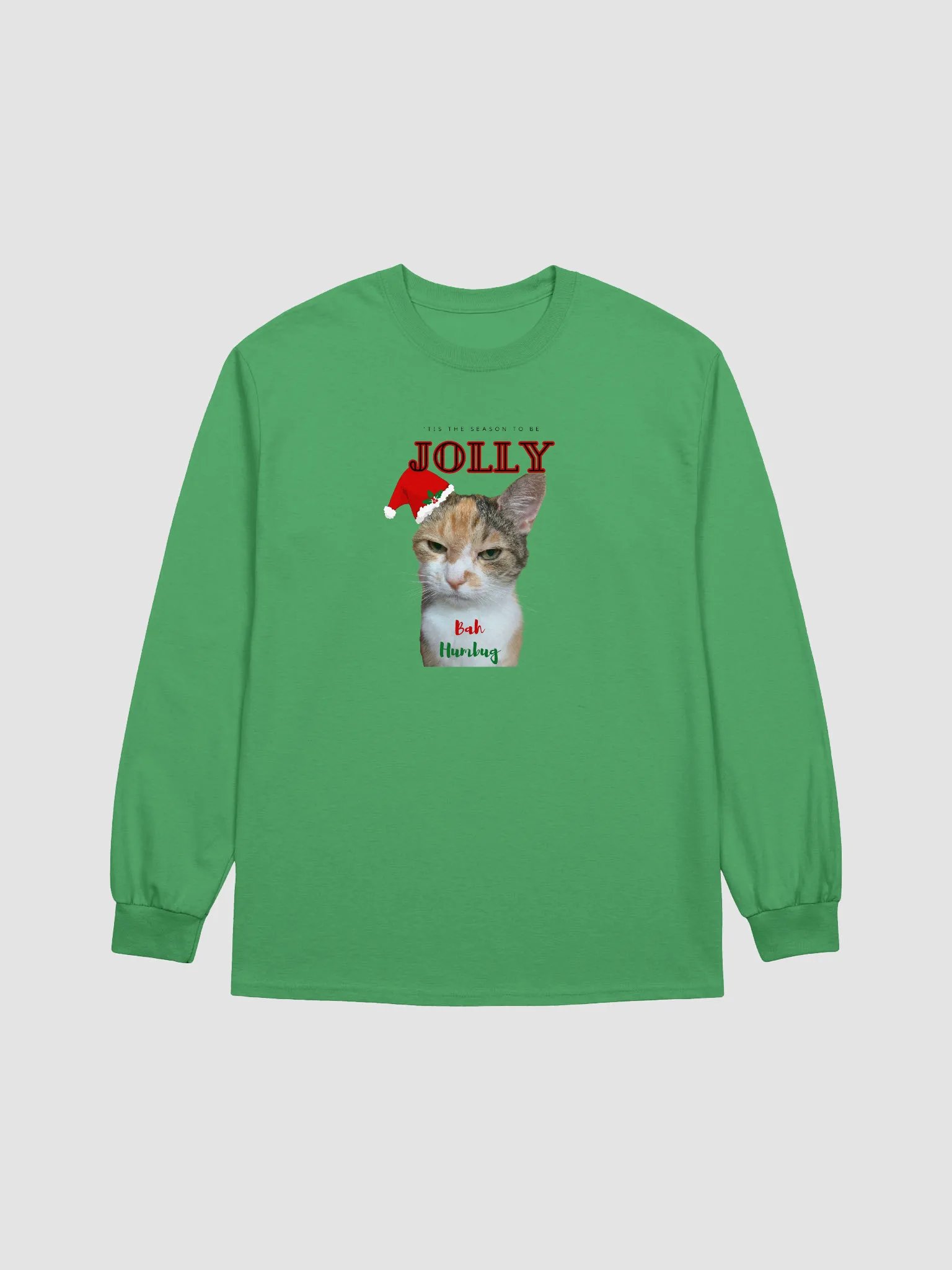 Bah Humbug Cat Long Sleeve T-Shirt product image (1)