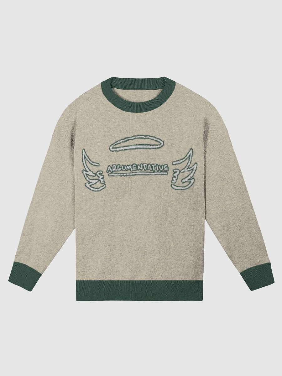 ANGELIC (lg. lined design, pine and beige) knitwear relaxed crewneck product image (3)