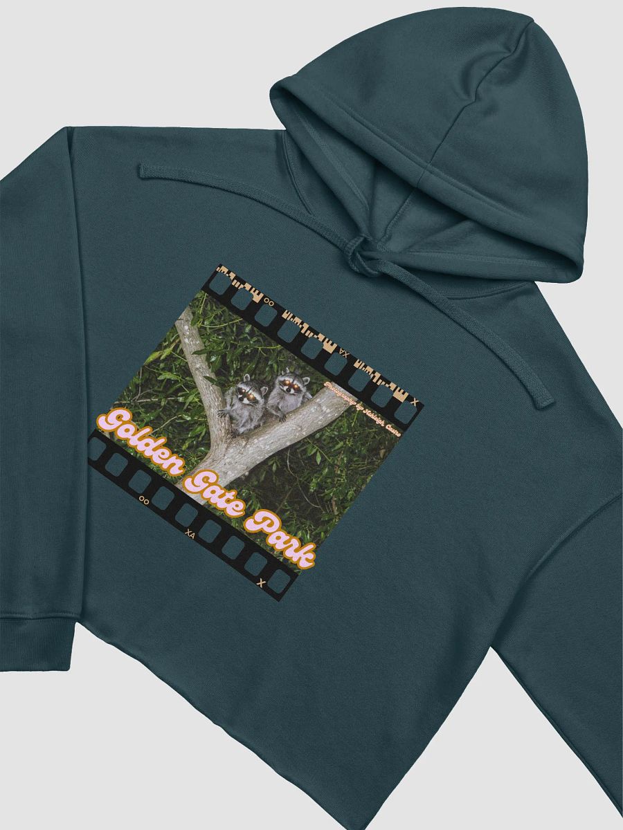 Golden Gate Park Raccoons Crop Top Hoodie (Assorted Colors) product image (3)