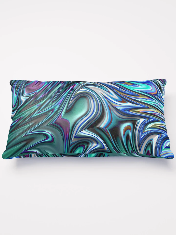 Blue Swirl Fractal Throw Pillow product image (3)