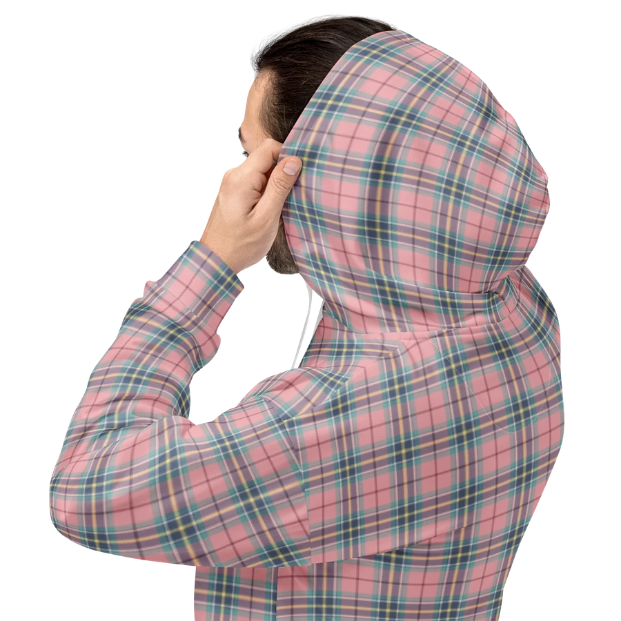 Pastel Pink, Mint Green, and Yellow Plaid Hoodie product image (8)