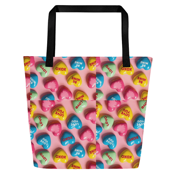 Sweetheart Messages All-Over Tote Bag product image (2)