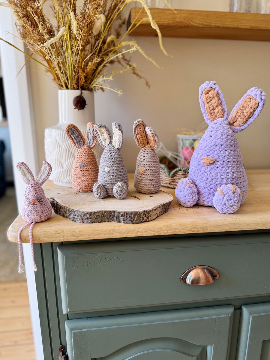Crochet Bunny Pattern Pdf - Amigurumi Rabbit, Easter Egg Cozy, Home Decor and Toy - make with any yarn product image (4)