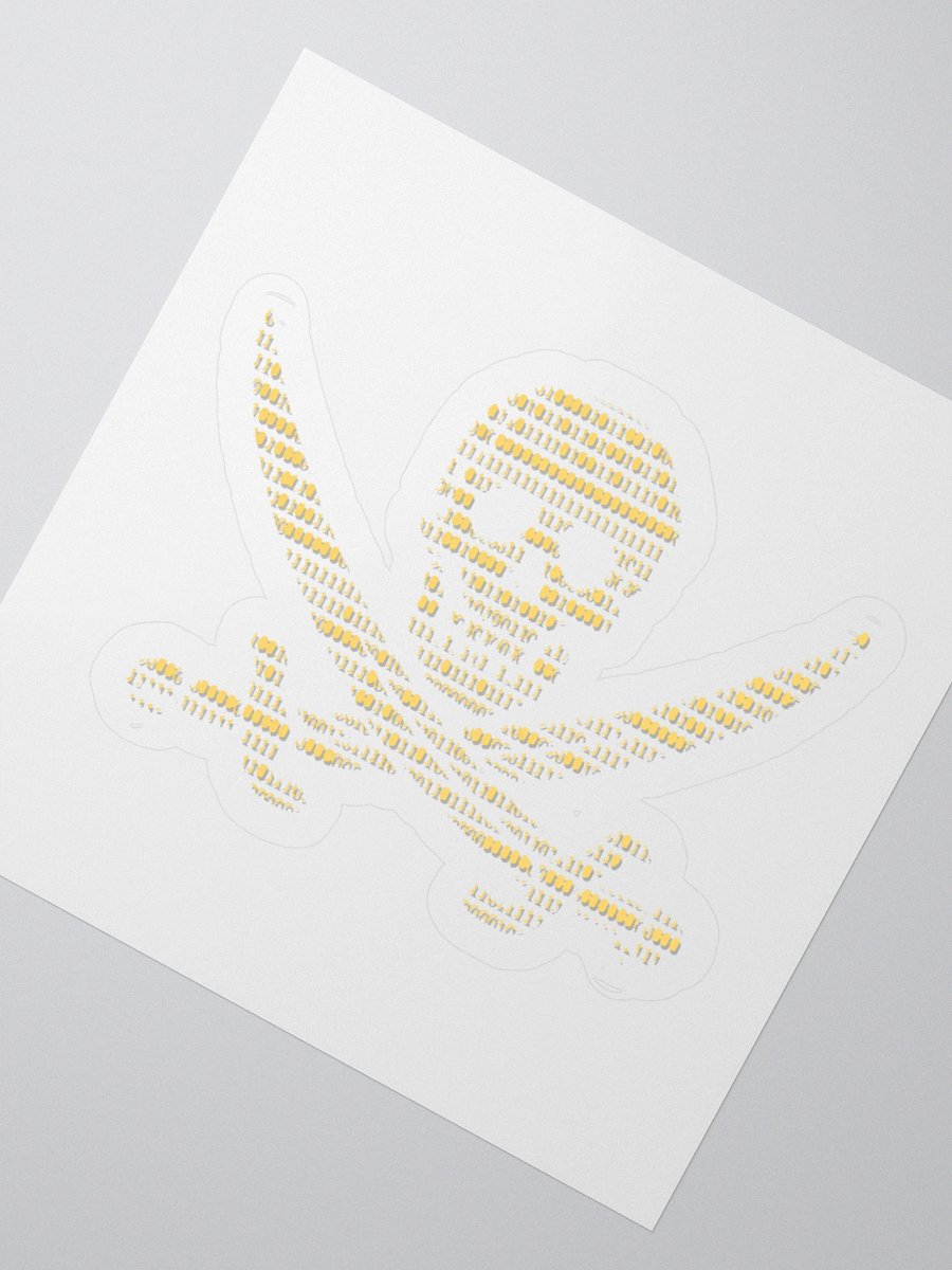 Binary Pirate Kiss Cut Stickers product image (2)