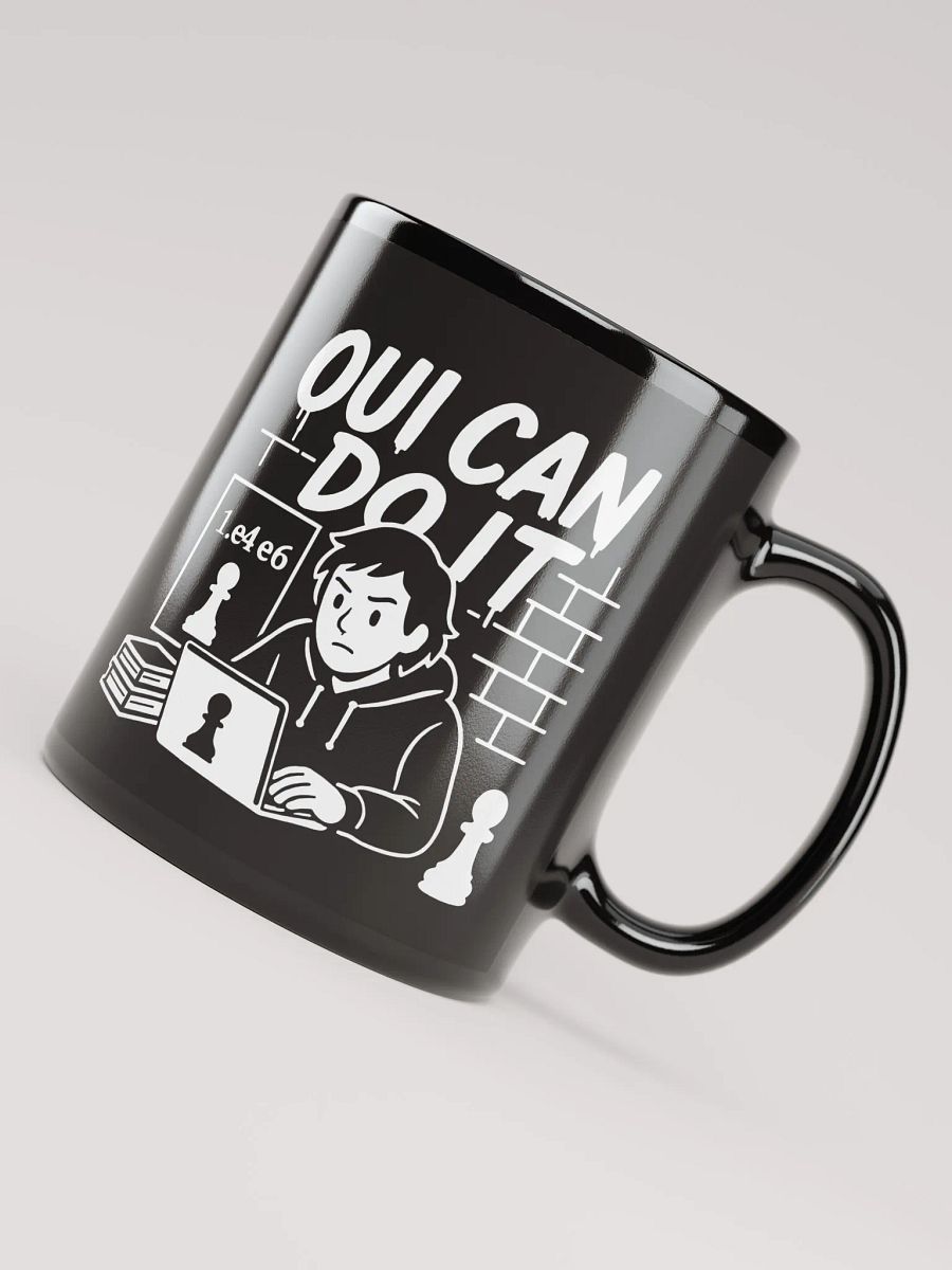 Oui Can Do It - Black Glossy Mug product image (8)