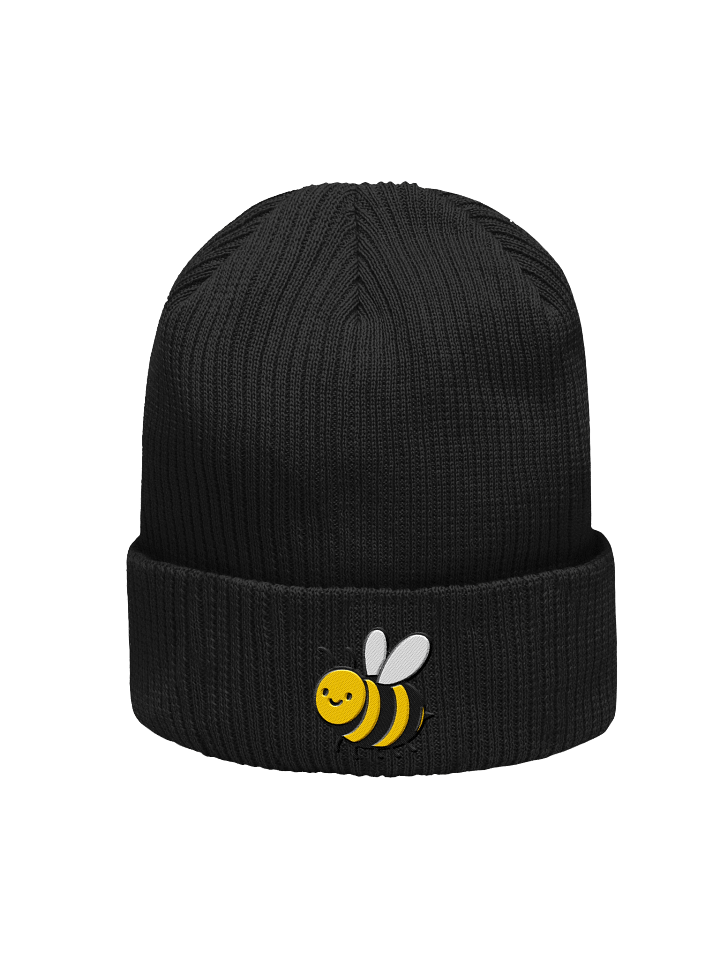 Buzzing Bee Organic Ribbed Beanie product image (2)